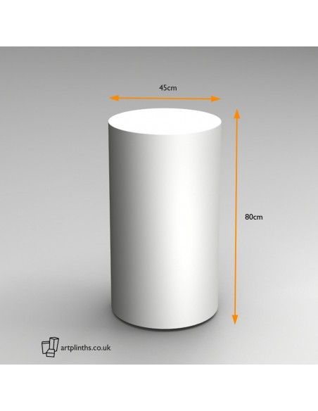 80H x 45Dcm cylinder plinth