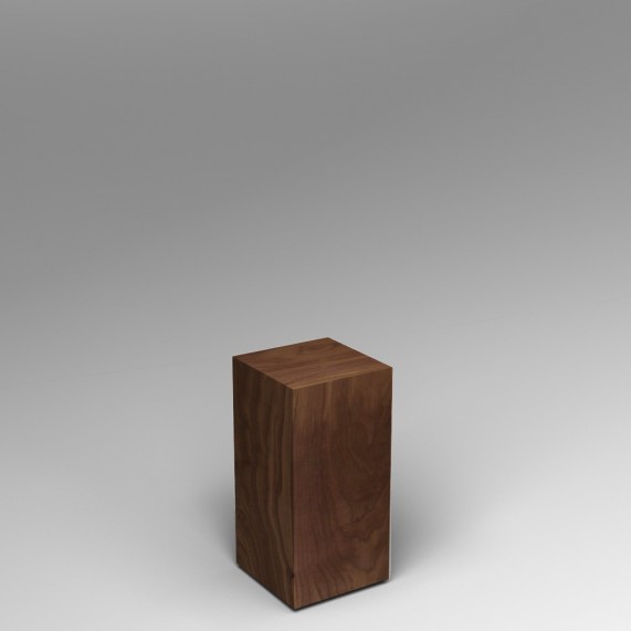 Walnut Plinth 60H x 30W x 30D cm