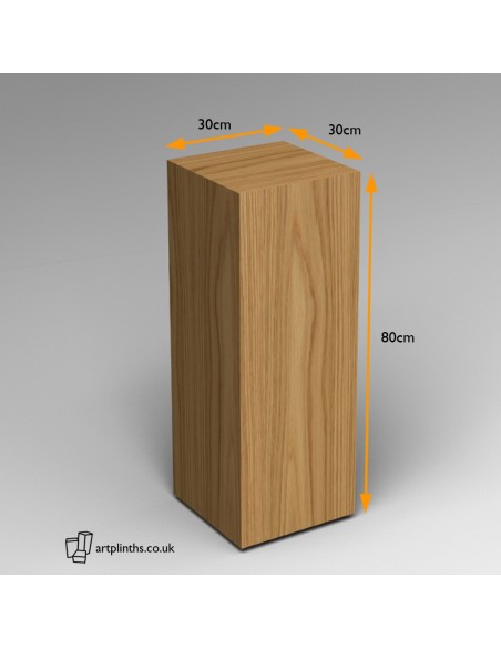 Oak Plinth 60H x 30W x 30D cm