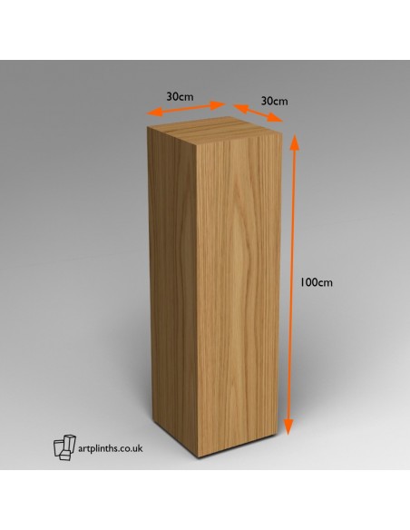 Oak Veneered Plinth 100H x 30W x 30D cm