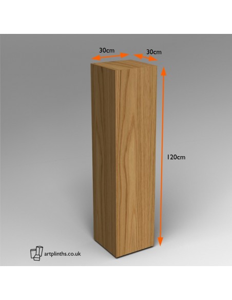 Oak Plinth 60H x 30W x 30D cm