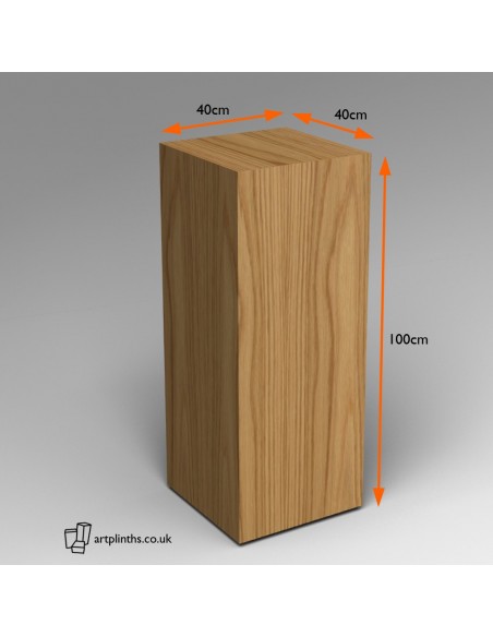 Oak Plinth 100H x 40W x 40D cm