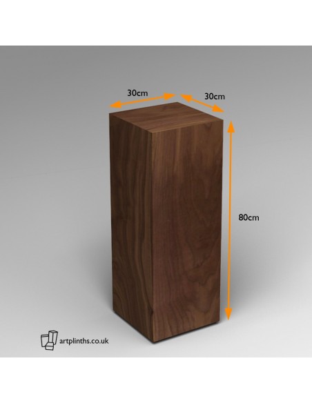 walnut Plinth 60H x 30W x 30D dimensions