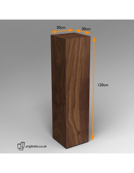 walnut Plinth 60H x 30W x 30D cm