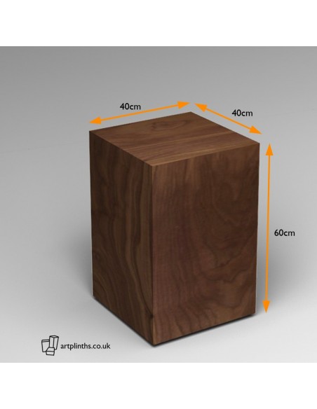 walnut Plinth 60H x 30W x 30D cm