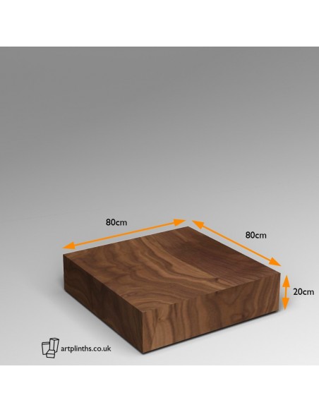 walnut Plinth 20H x 80W x 80D cm