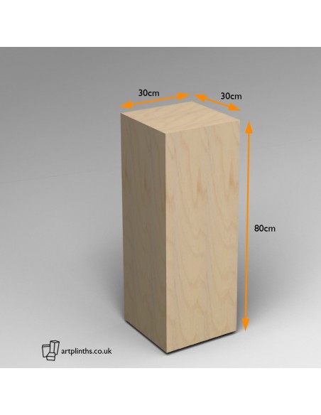 Birch Ply Plinth 80H x 30W x 30D cm