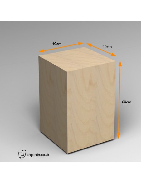 Birch Plywood plinth 60H x 40W x 40D cm 