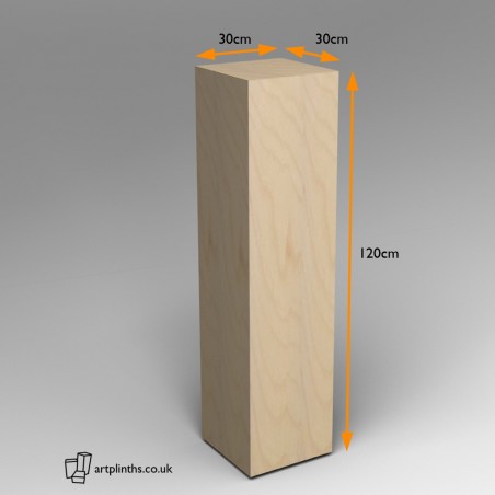 Birch Ply plinth 120H x 30W x 30D