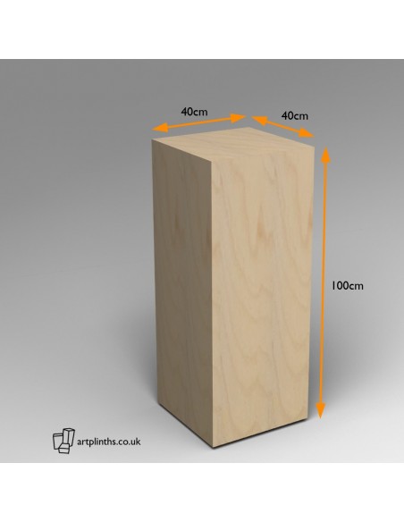 Birch Plywood Plinth 100H x 40W x 40D cm 