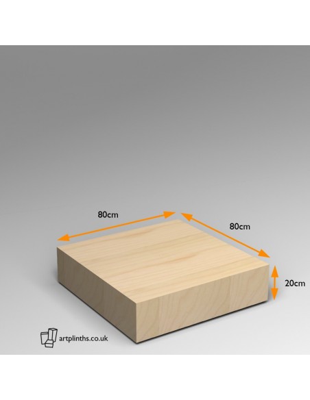 Birch Ply plinth 20 H x 80W x 80D cm