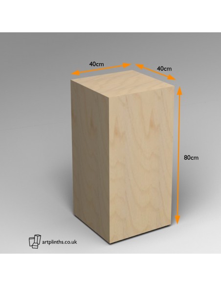 Birch Ply plinth 80 H x 40W x 40D cm
