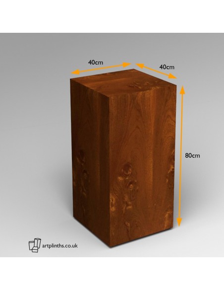 Sapele (Mahogany) Plinth 80H x 40W x 40D cm