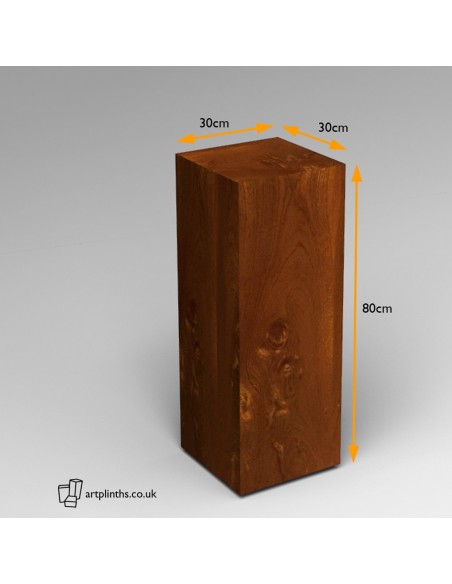 Sapele Veneered Plinth 60H x 30W x 30D cm