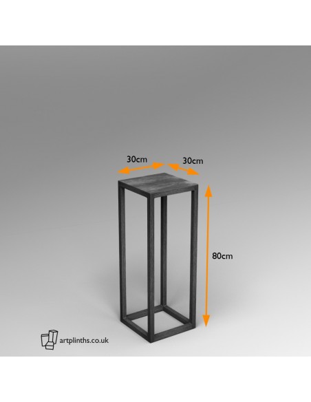 Steel frame plinth 80H x 30W x 30W cm