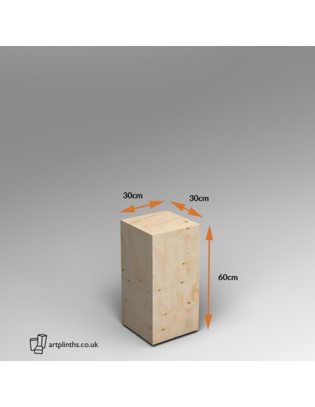 Spruce Ply plinth  60H x 30W x 30D cm SALE