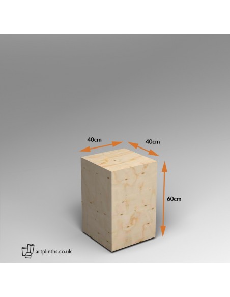 Spruce Ply plinth  60H x 40W x 40D cm SALE