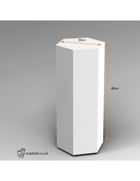 Hexagon Plinth 80H x 30W cm SALE