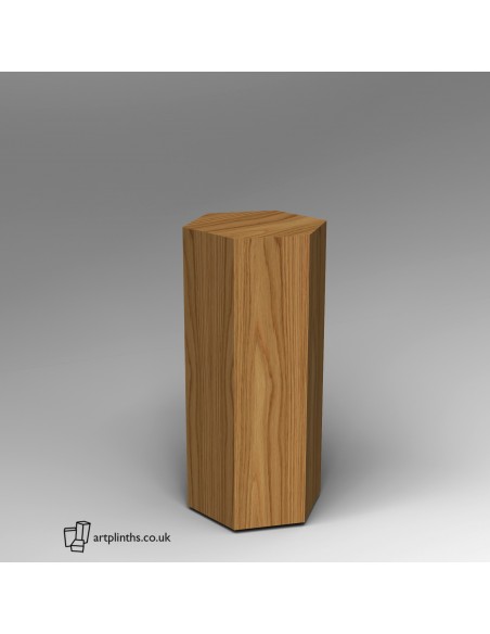 template Hardwood Hexagon  Plinth 100H x 40W cm SALE