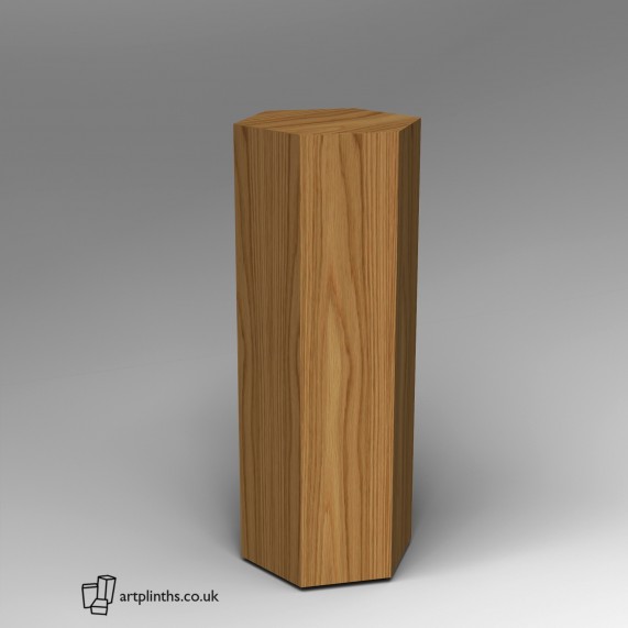 Hardwood Hexagon Plinth 120H x 40W cm SALE