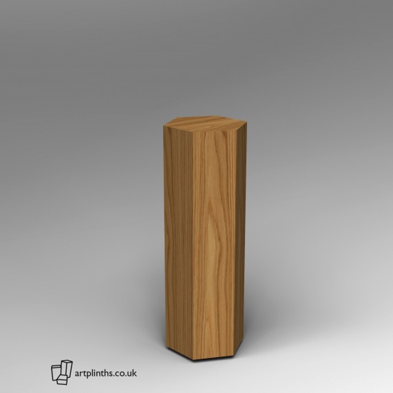 Hardwood Hexagon Plinth 100H x 30W cm SALE
