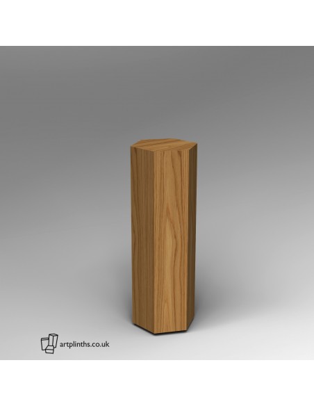 Hardwood Hexagon Plinth 100H x 30W cm SALE