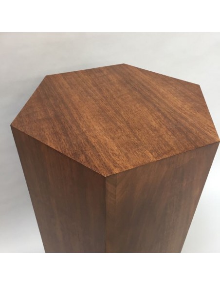  Hardwood Hexagon Plinth 30H x 60W cm SALE