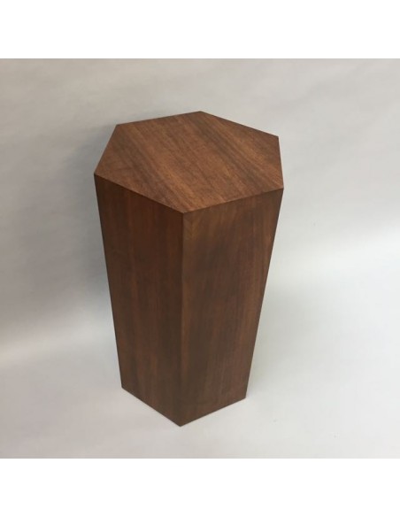  Hardwood Hexagon Plinth 30H x 60W cm SALE