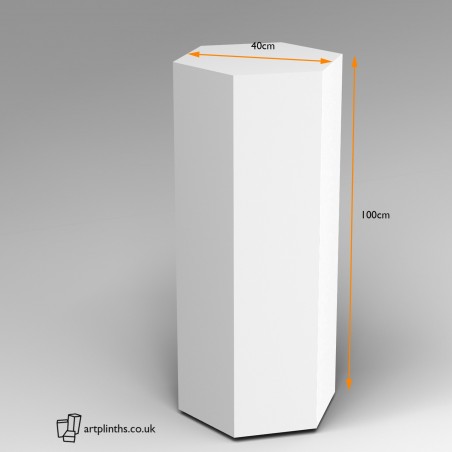 Hire Hexagon Plinth 100H x 40W x 40D cm 