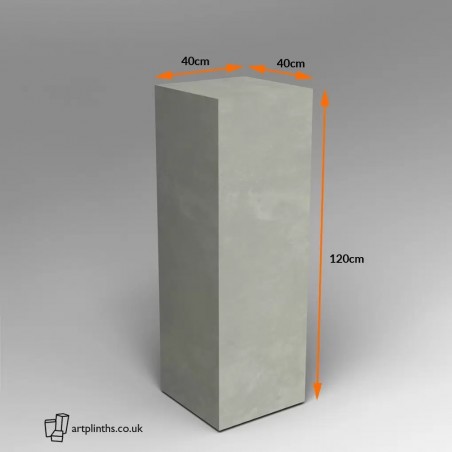 120H x 40W x 40D cm concrete effect plinth