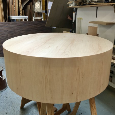 Hardwood cylinder plinth
