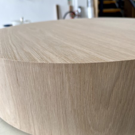 Artplinths hardwood cylinder plinth Oak